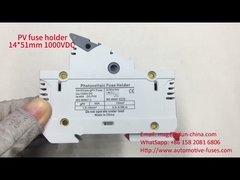 ที่ใส่ฟิวส์ PV 63A 1000VDC 22*58mm 6 KV โซลาร์เซลล์ สำหรับติดตั้งบนราง DIN เป็นไปตามมาตรฐาน IEC
